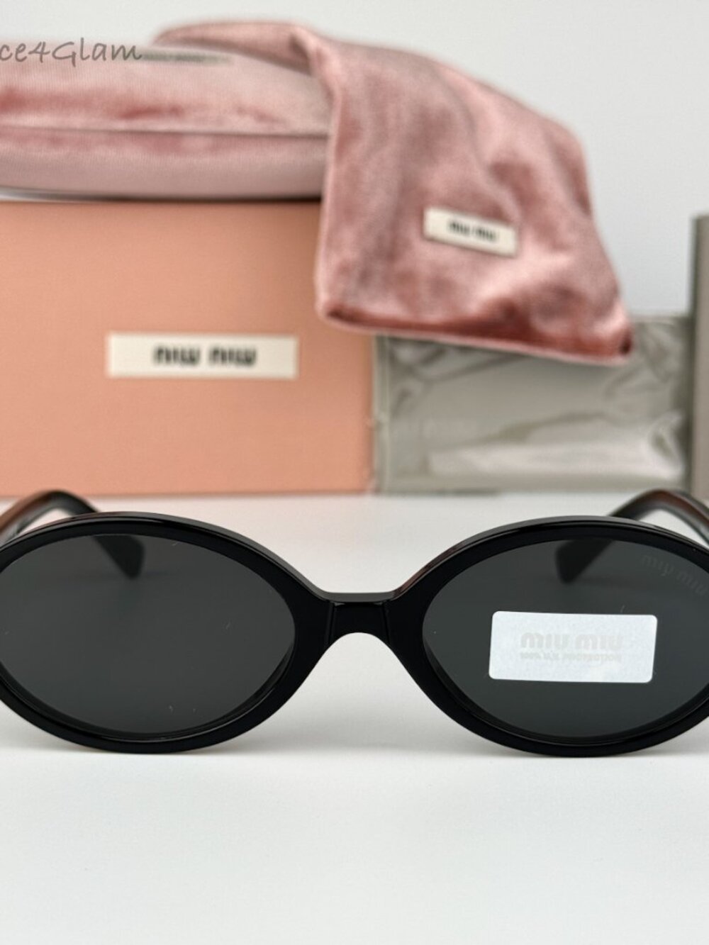 Miu Miu REGARD Men Sunglasses Black Grey MU04ZS 1AB5S0 NEW AUTHENTIC